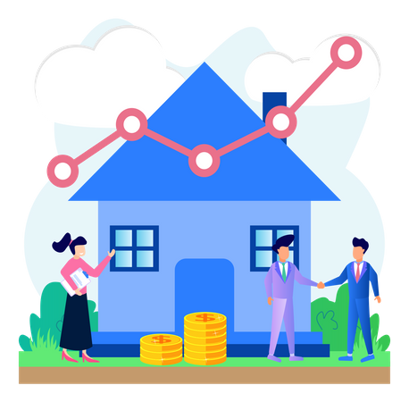 Croissance des taux immobiliers  Illustration