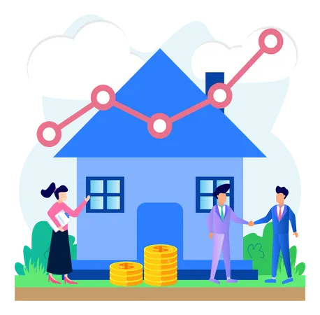 Croissance des taux immobiliers  Illustration