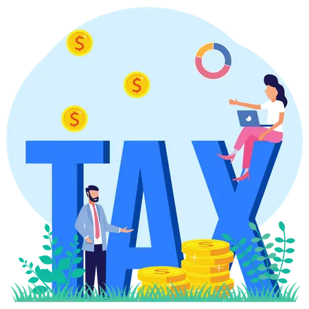 Illustration Vector Graphic Cartoon Character Of Tax Illustration
