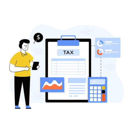 A Creative Flat Illustration Of Tax Audit Illustration