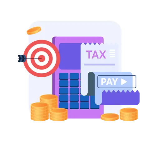 Tax bill payment  Illustration