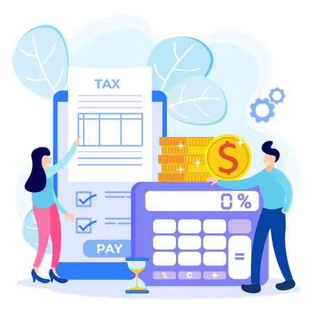 Tax calculate  Illustration
