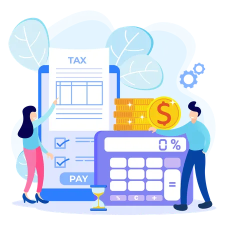 Tax calculate  Illustration