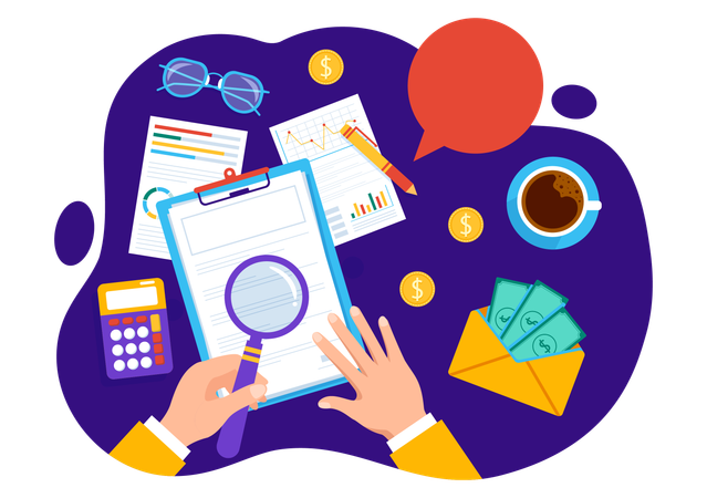 Tax Calculating  Illustration