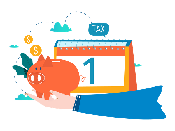 Tax Calendar Illustration