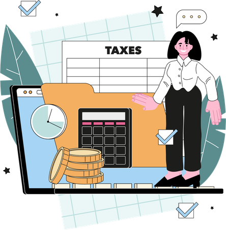 Tax consultant advices to pay income tax  Illustration