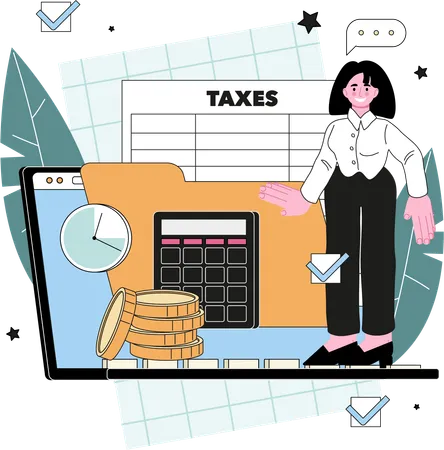 Tax consultant advices to pay income tax  Illustration