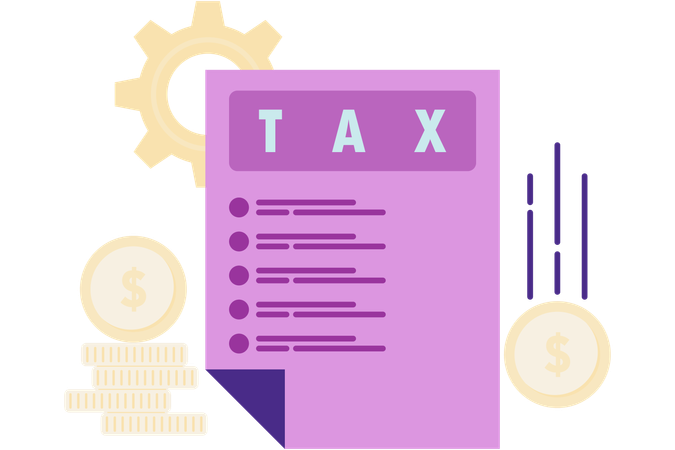 Tax deduction proof sheet  Illustration