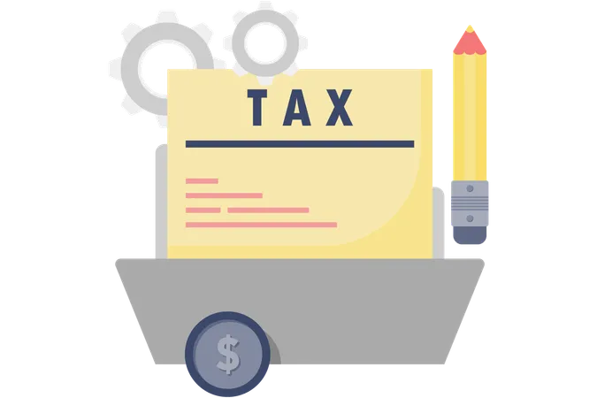 Tax Document And Folder  Illustration