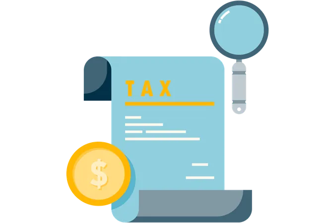 Tax document research  Illustration