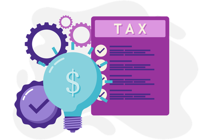 Tax document sheet  Illustration