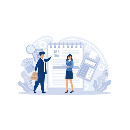 Tax filing  Illustration