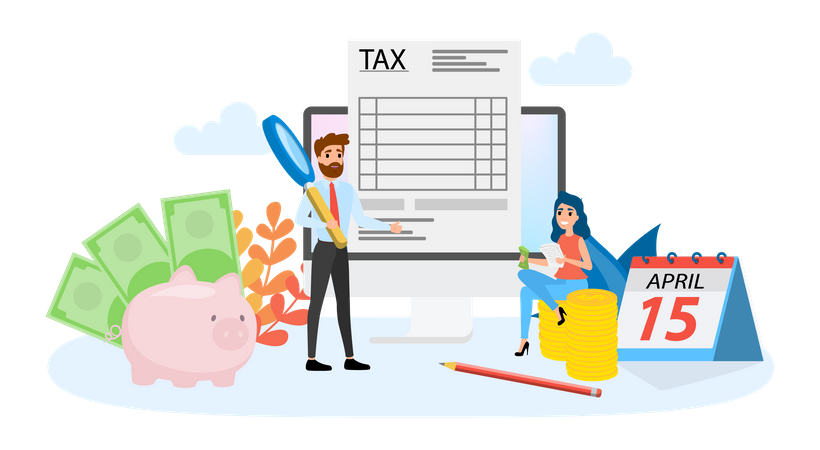 Tax Filling Deadline  Illustration