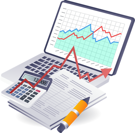 Tax financial analysis data  Illustration