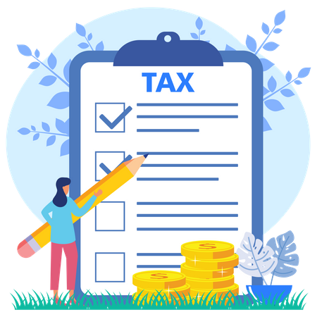 Tax Form  Illustration