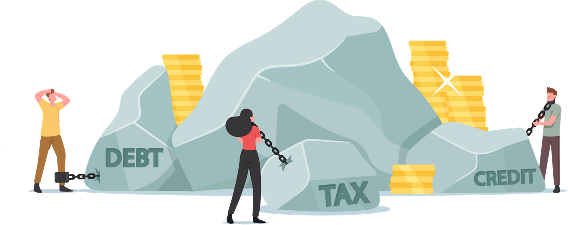 Tax Loan Payment Financial Illustration