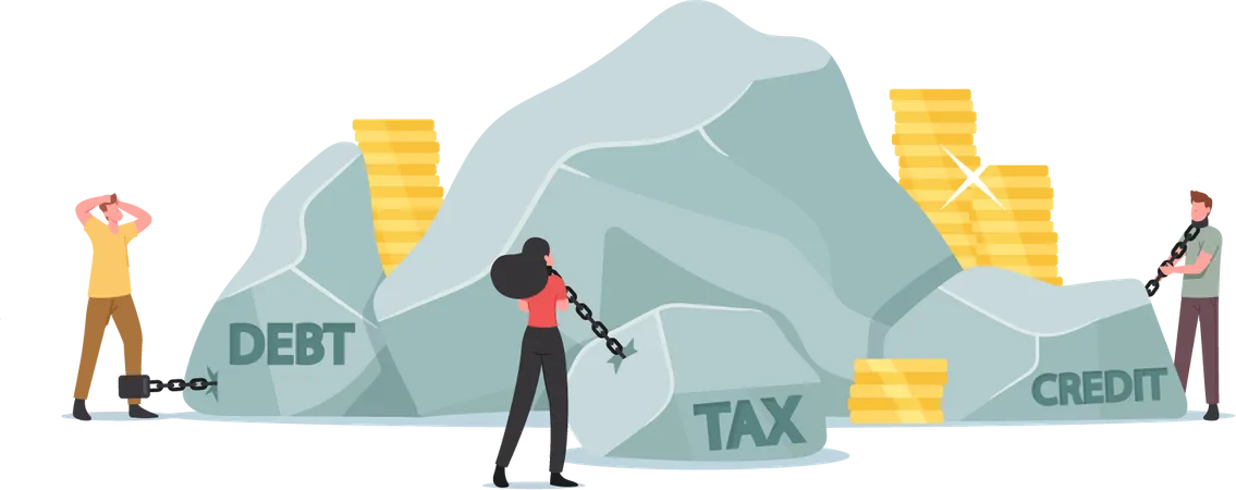 Tax Loan Payment Financial Illustration