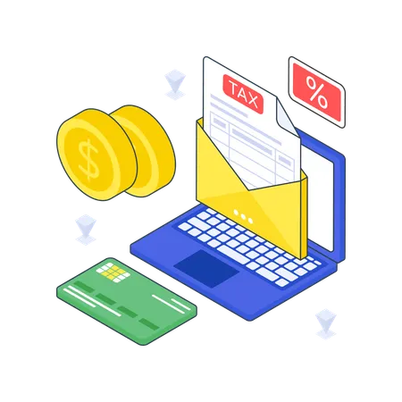 Tax Mail  Illustration