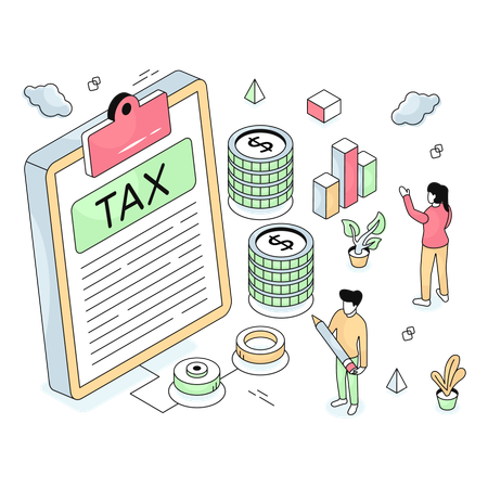 Tax Paper  Illustration