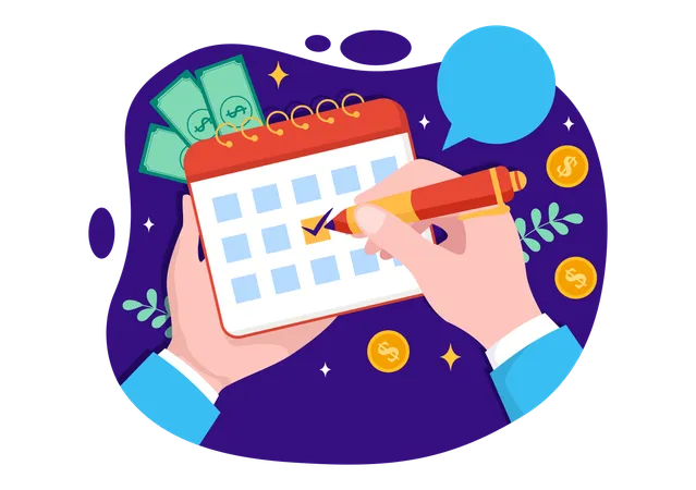 Happy Tax Day Vector Illustration On 15 April With Clipboard Tax Form Clock Pen Coins Money And Paper Document To Pay The Bills In Flat Background Illustration