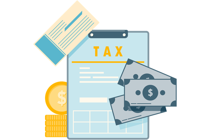 Tax payment receipt  Illustration