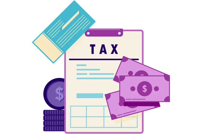 Tax Payment Receipt  Illustration