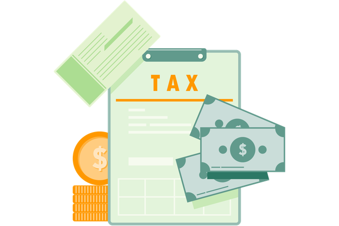 Tax Payment Receipt  Illustration