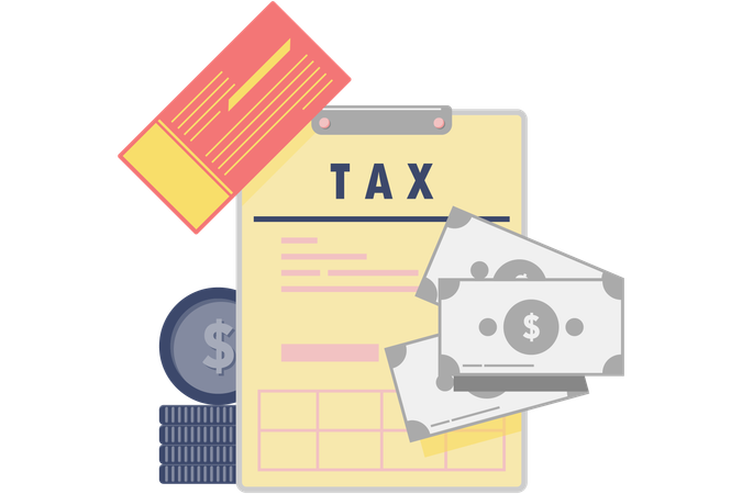 Tax Payment Receipt  Illustration