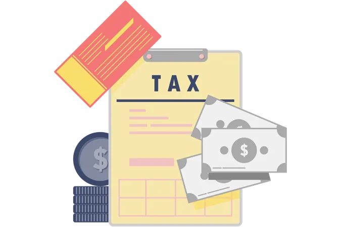 Tax Payment Receipt  Illustration