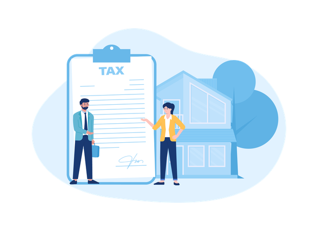 Tax preparation bill  Illustration