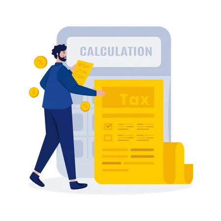 Tax report calculation  Illustration