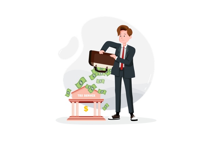 Tax Service money  Illustration