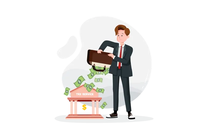 Tax Service money  Illustration