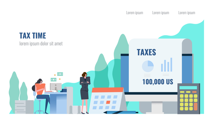 Tax Time concept  Illustration