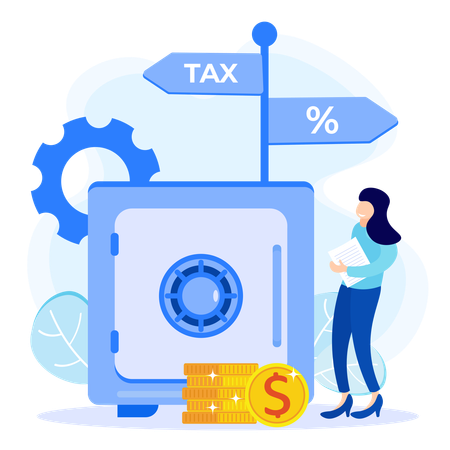 Taxa de imposto  Ilustração