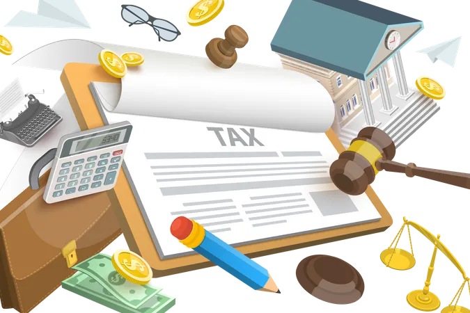 3 D Vector Conceptual Illustration Of Taxation Legislation Tax Law Illustration