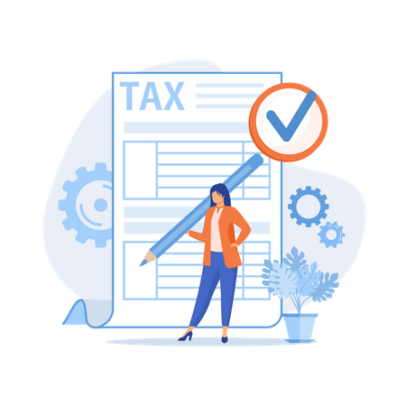 Taxes calculation  Illustration