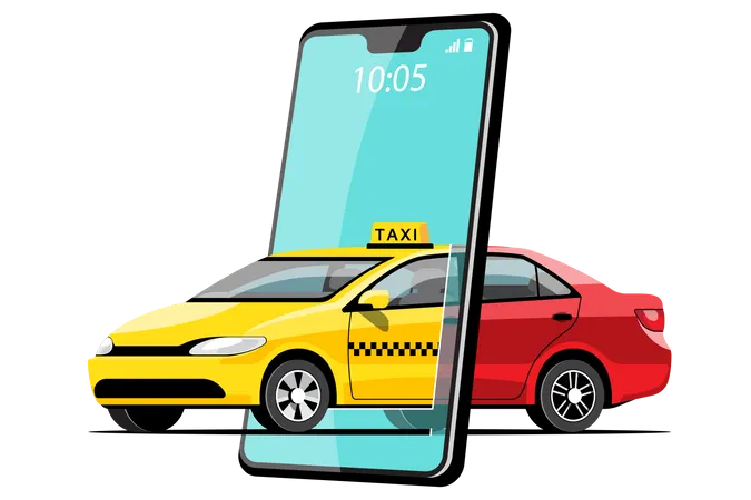 Taxi Booking Illustration