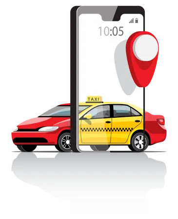 Taxi Booking app Illustration