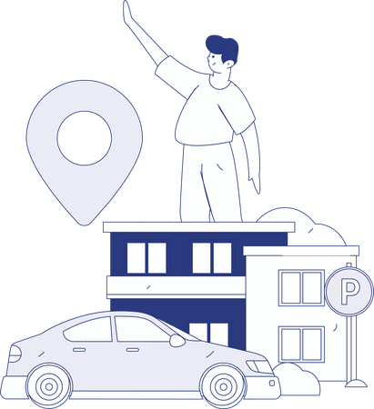 Taxi Booking App  Illustration