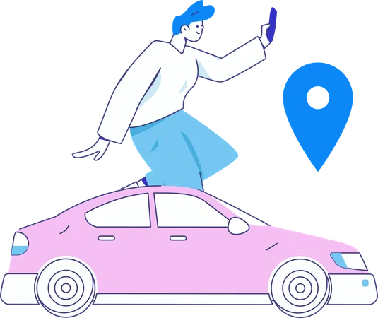 Taxi Booking Discount  Illustration