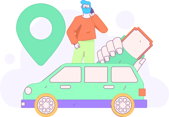 Taxi Booking Discount  Illustration