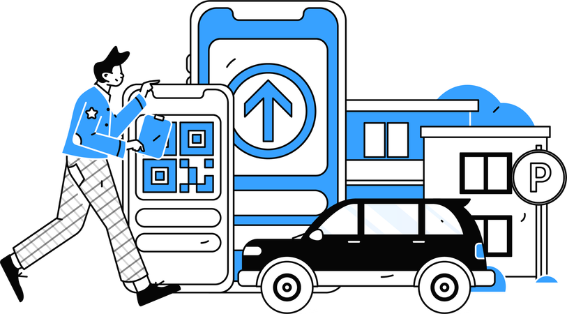 Taxi Booking  Illustration