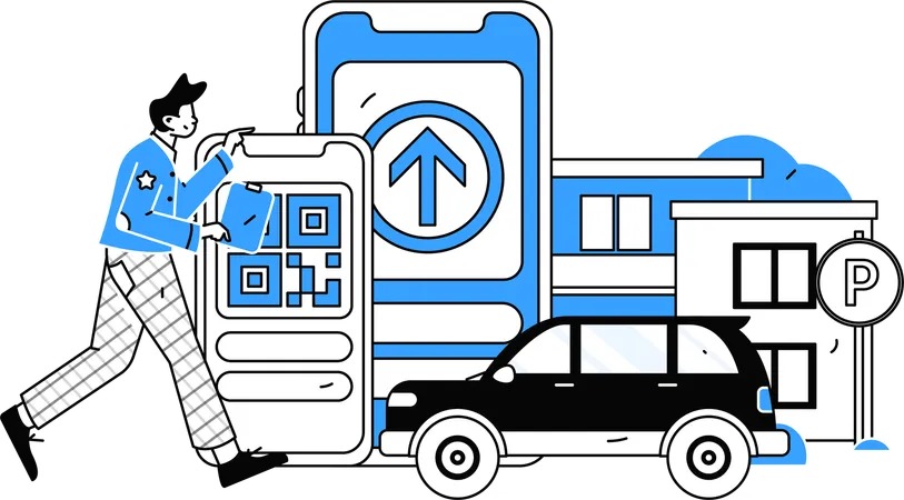 Taxi Booking  Illustration