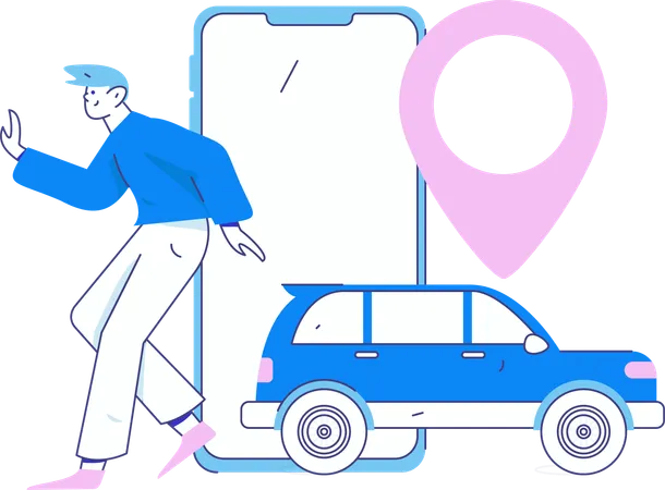 Taxi Booking Offer  Illustration