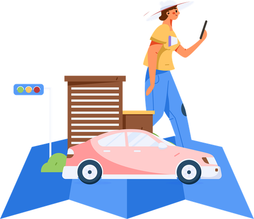 Taxi buchen  Illustration