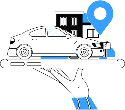 Taxibuchung  Illustration