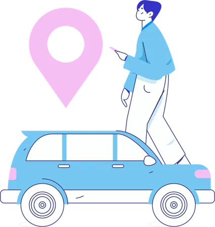 Taxibestellung  Illustration