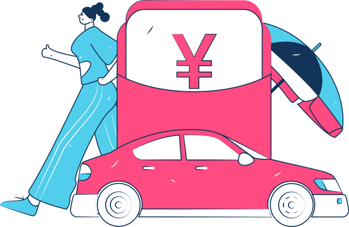 Taxibestellung  Illustration