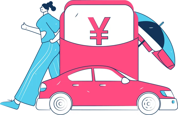 Taxibestellung  Illustration